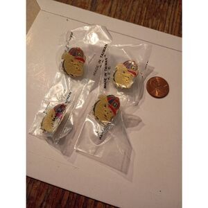 Lot 4 Vintage University Georgia Bulldogs Bulldog Head Enamel Pin Hat Lapel NCAA